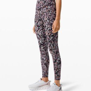 NWOT lululemon Fast & Free HR Tight 25" in Kaleidoscope Pink Multi